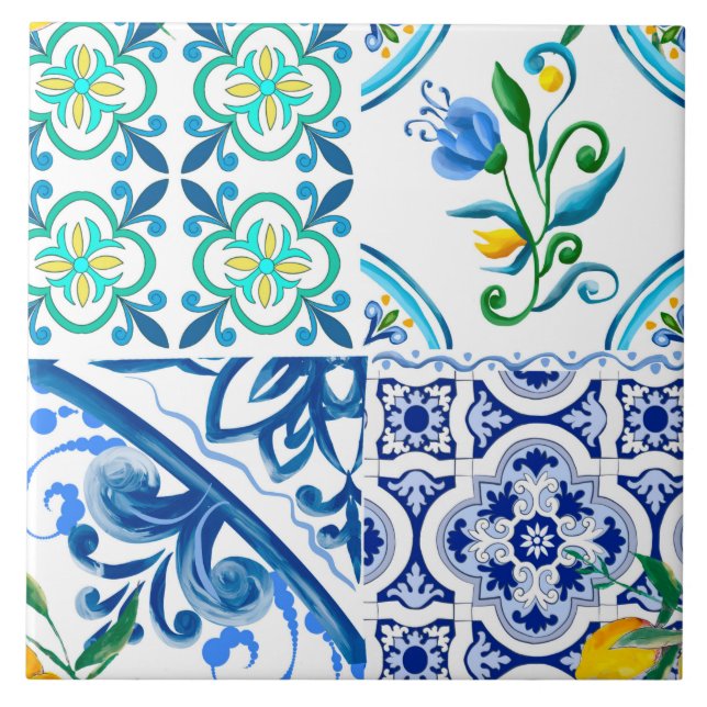 Citrus,lemons,mediterranean    tile (Front)