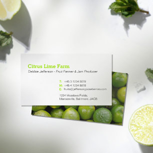 Citrus lime farmer jam maker green business cards