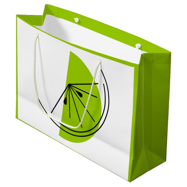 Citrus Lime gift bag large lime (Front Angled)
