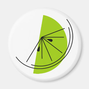 Citrus Lime magnet round