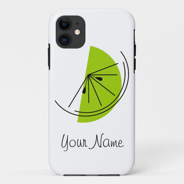 Citrus Lime 'Name' iPhone case (Back)