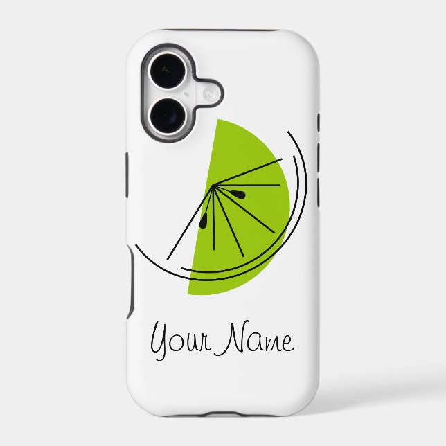 Citrus Lime 'Name' iPhone case (Back)