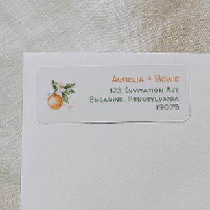 Citrus Little Cutie Baby Shower Return Address
