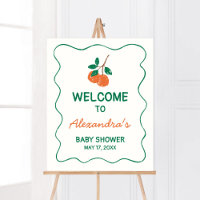 Citrus Little Cutie Modern Baby Shower Welcome