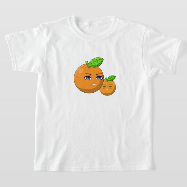 Citrus Love - loving orange mum and son T-Shirt (Laydown)