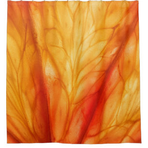 Citrus Macro: Blood Orange Abstract. Shower Curtain