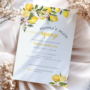 Citrus mama's main squeeze baby shower invitation