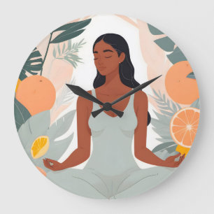 Citrus Meditation Large Clock