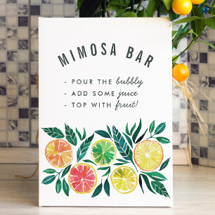 Citrus Mimosa Bar Cocktail Drinks Party Sign