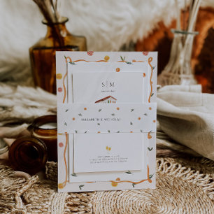 Citrus Monogram   Amore & Aranci Wedding Invitation Belly Band