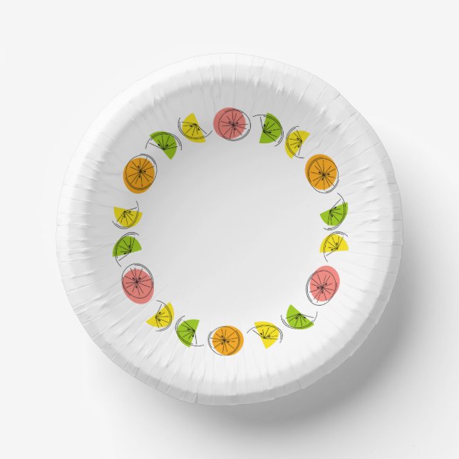 Citrus Multi Circle Paper Plate (Front)