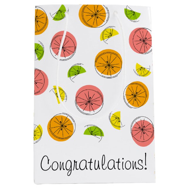 Citrus Multi Congratulations! gift bag medium (Front)