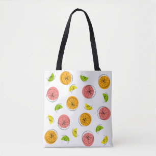 Citrus Multi green back all over tote Bag