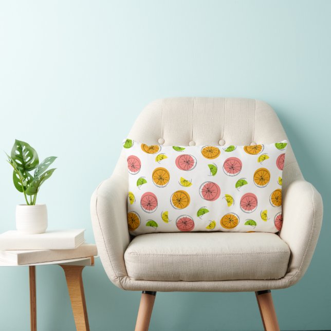 Citrus Multi green back Lumbar Pillow (Chair)