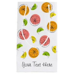 Citrus Multi Text gift bag small