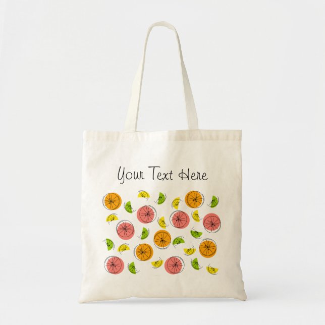 Citrus Multi Text two-sided tote bag (Front)