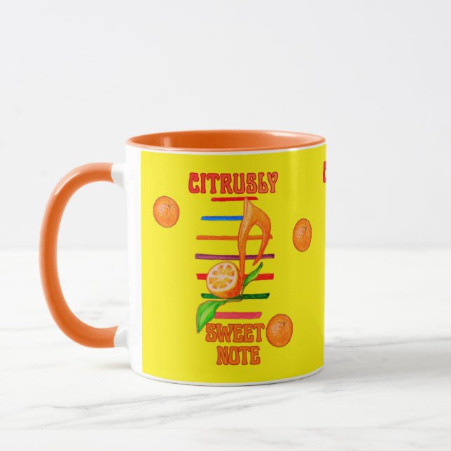 CITRUS MUSIC NOTE DESIGNED MUG  (Left)