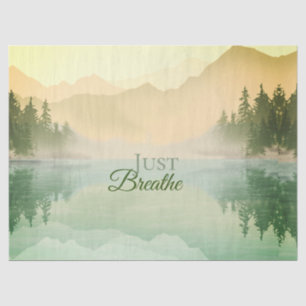 Citrus N Green Mountains Forest Landscape  Accent  Tissue Paper