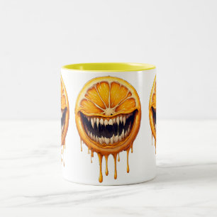 Citrus Nightmare Coffee Mug – Spooky Fruit Design