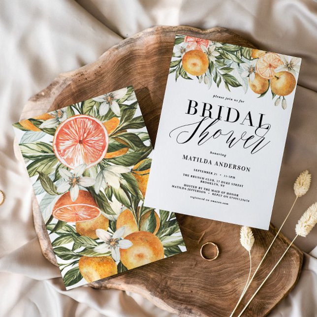 Citrus, orange + blossom bridal shower party (Creator Uploaded)