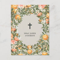 Citrus, orange + blossom christening baptism