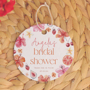 Citrus Orange Bridal Shower Thank You Favour Tags