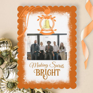 Citrus Orange Company Logo Christmas Photo Holiday Card