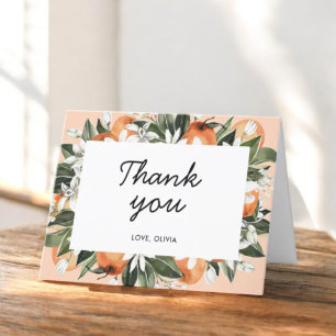 Citrus Orange Cutie Thank You Folded Card