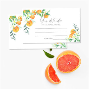 Citrus Orange - Date night ideas \ Date jar Enclosure Card