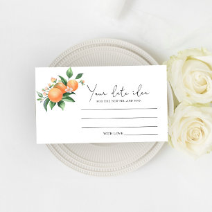 Citrus Orange - Date night ideas \ Date jar Enclosure Card