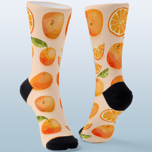 Citrus Orange Fruit Fun Socks