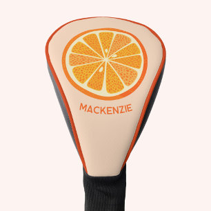 Citrus Orange Fruit Personalised Golf Head Cover