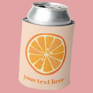Citrus Orange Fun Custom Text Can Cooler