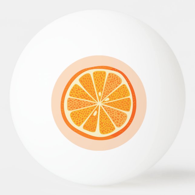 Citrus Orange Fun Fruit Ping Pong Ball (Front)