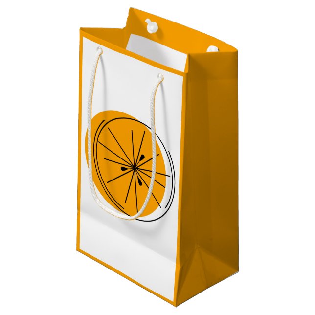 Citrus Orange gift bag small orange (Front Angled)