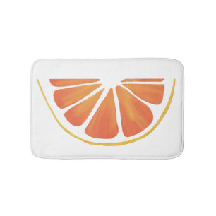 Citrus Orange Grapefruit Slice Art Bath Mat