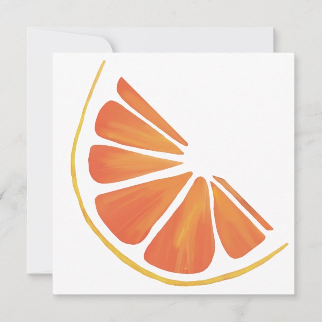 Citrus Orange Grapefruit Slice Art Card (Front)