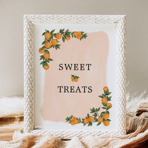 Citrus Orange Greenery Cutie Sweet Treats Sign