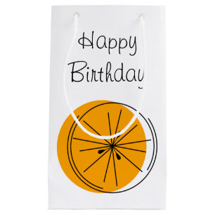 Citrus Orange Happy Birthday gift bag small
