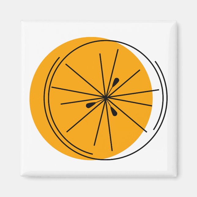 Citrus Orange magnet square (Front)