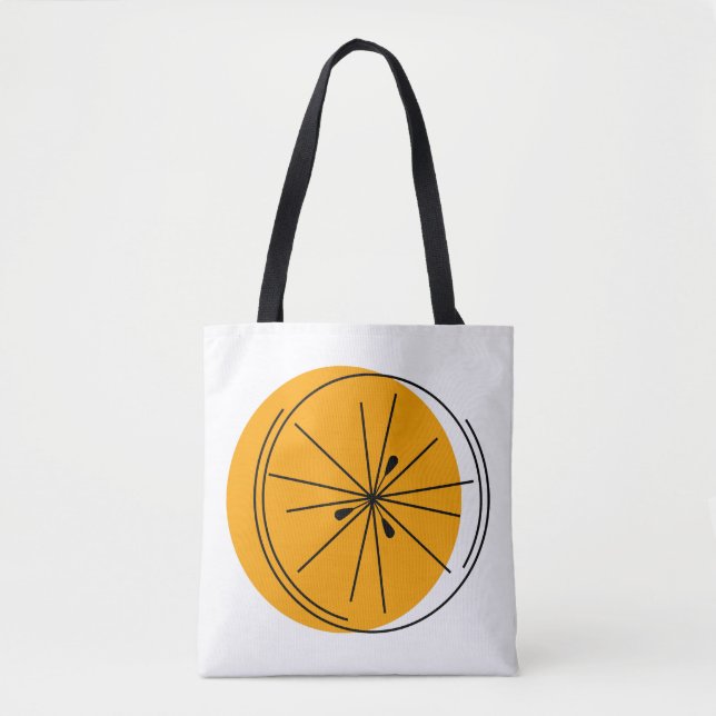 Citrus Orange orange back all over tote Bag (Front)