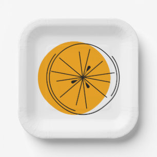 Citrus Orange Paper Plate