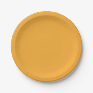 Citrus Orange Solid Colour Paper Plate