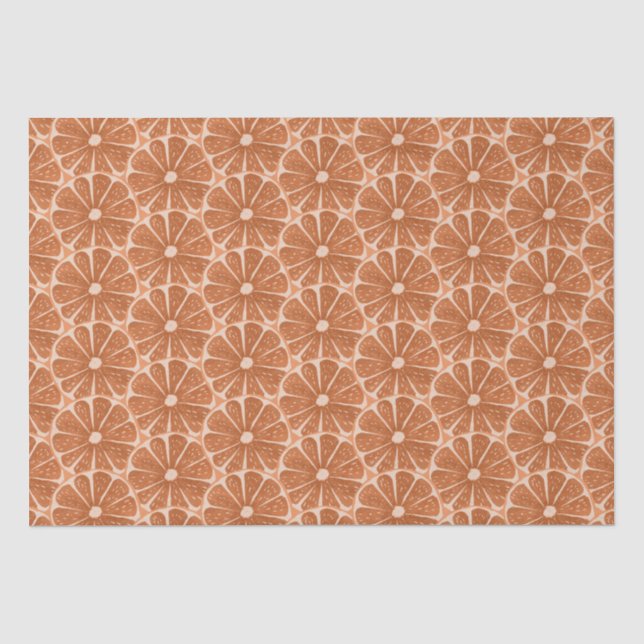 Citrus Orange Summer Cool Pattern Tissue Paper (Front)