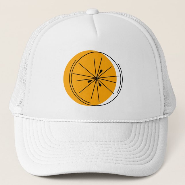 Citrus Orange trucker hat (Front)
