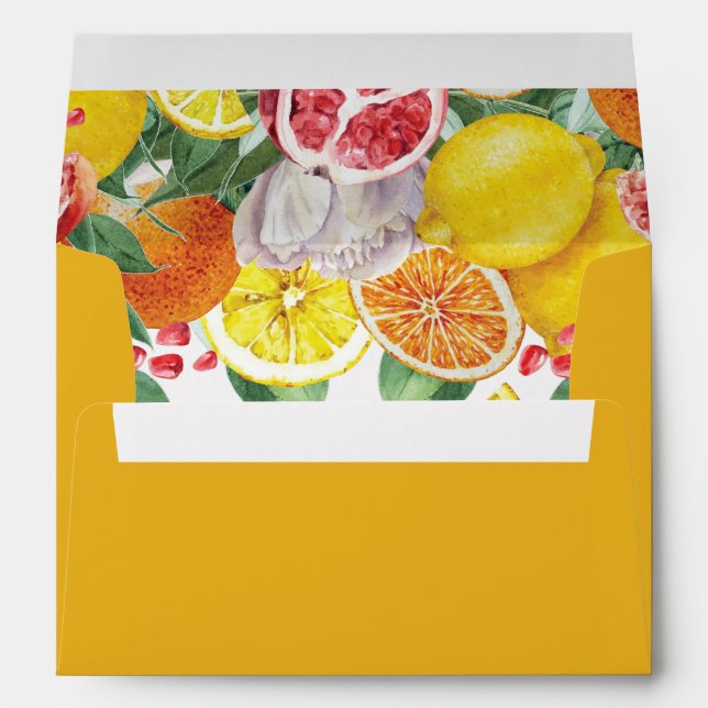 Citrus Orange Wedding Envelope (Back (Bottom))