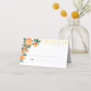 Citrus Oranges Bridal Shower Place card