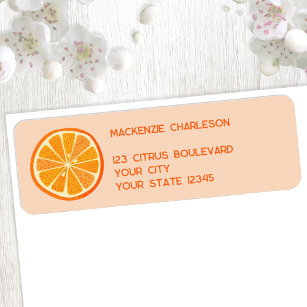 Citrus Oranges Fun Return Address