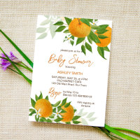 Citrus oranges summer baby shower