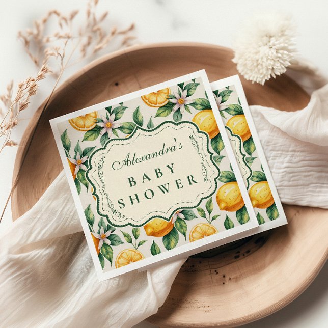 Citrus Orchard Baby Shower Napkin (Creator Uploaded)